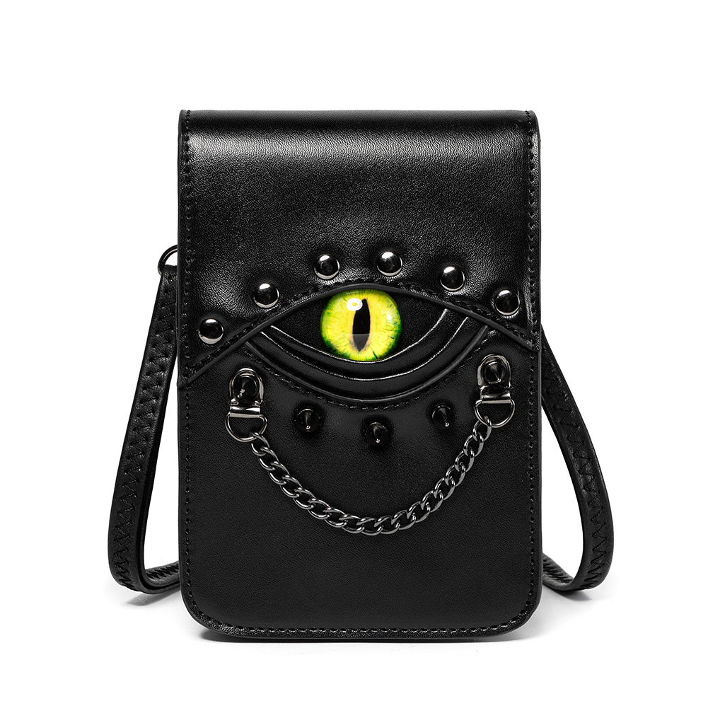 Retro Rivet Shoulder Crossbody Bag PU Leather Mini Waist Bag